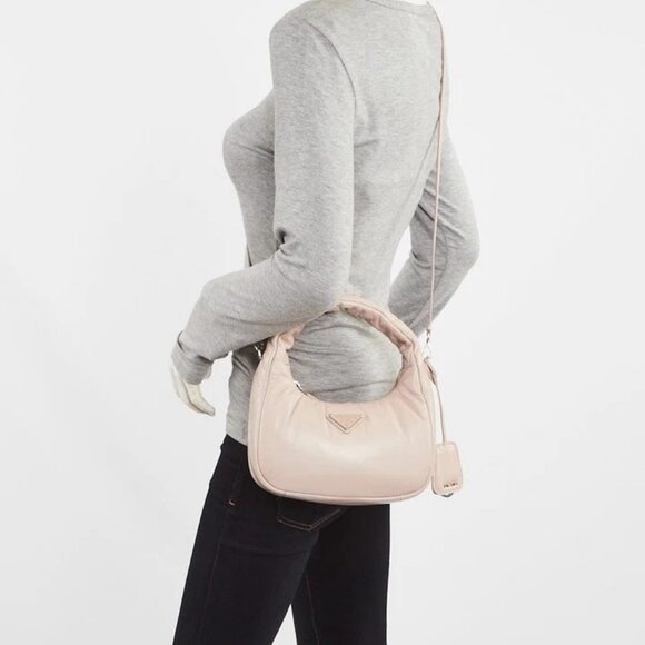 Prada Ninfea Soft Nappa Leather Mini Hobo Bag - Picture 1 of 13
